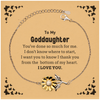 To My Goddaughter Gifts, I thank you from the bottom of my heart, Thank You Sunflower Bracelet For Goddaughter, Birthday Christmas Cute Goddaughter Gifts