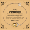 To My Grandparents Gifts, I thank you from the bottom of my heart, Thank You Sunflower Bracelet For Grandparents, Birthday Christmas Cute Grandparents Gifts