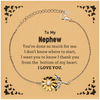 To My Nephew Gifts, I thank you from the bottom of my heart, Thank You Sunflower Bracelet For Nephew, Birthday Christmas Cute Nephew Gifts