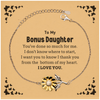 To My Bonus Daughter Gifts, I thank you from the bottom of my heart, Thank You Sunflower Bracelet For Bonus Daughter, Birthday Christmas Cute Bonus Daughter Gifts