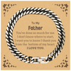 To My Father Gifts, I thank you from the bottom of my heart, Thank You Cuban Link Chain Bracelet For Father, Birthday Christmas Cute Father Gifts