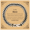 To My Niece Gifts, I thank you from the bottom of my heart, Thank You Cuban Link Chain Bracelet For Niece, Birthday Christmas Cute Niece Gifts