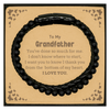 To My Grandfather Gifts, I thank you from the bottom of my heart, Thank You Stone Leather Bracelets For Grandfather, Birthday Christmas Cute Grandfather Gifts