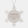 Cute Boyfriend Gifts, Every day with you feels like a gift, Lovely Boyfriend Snowflake Ornament, Birthday Christmas Unique Gifts For Boyfriend