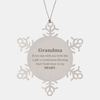 Cute Grandma Gifts, Every day with you feels like a gift, Lovely Grandma Snowflake Ornament, Birthday Christmas Unique Gifts For Grandma