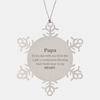 Cute Papa Gifts, Every day with you feels like a gift, Lovely Papa Snowflake Ornament, Birthday Christmas Unique Gifts For Papa