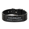 Proud Colorado Gifts, Born and bred, Colorado State Christmas Birthday Black Shark Mesh Bracelet For Men, Women, Friends