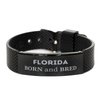 Proud Florida Gifts, Born and bred, Florida State Christmas Birthday Black Shark Mesh Bracelet For Men, Women, Friends