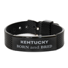 Proud Kentucky Gifts, Born and bred, Kentucky State Christmas Birthday Black Shark Mesh Bracelet For Men, Women, Friends
