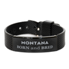 Proud Montana Gifts, Born and bred, Montana State Christmas Birthday Black Shark Mesh Bracelet For Men, Women, Friends