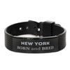Proud New York Gifts, Born and bred, New York State Christmas Birthday Black Shark Mesh Bracelet For Men, Women, Friends