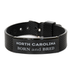 Proud North Carolina Gifts, Born and bred, North Carolina State Christmas Birthday Black Shark Mesh Bracelet For Men, Women, Friends