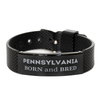Proud Pennsylvania Gifts, Born and bred, Pennsylvania State Christmas Birthday Black Shark Mesh Bracelet For Men, Women, Friends