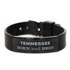 Proud Tennessee Gifts, Born and bred, Tennessee State Christmas Birthday Black Shark Mesh Bracelet For Men, Women, Friends