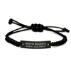 Proud South Dakota Gifts, Born and bred, South Dakota State Christmas Birthday Black Rope Bracelet For Men, Women, Friends