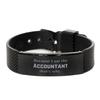 Funny Accountant Gifts, Because I am the Accountant, Appreciation Gifts for Accountant, Birthday Black Shark Mesh Bracelet For Men, Women, Friends