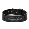 Funny Ambulance Driver Gifts, Because I am the Ambulance Driver, Appreciation Gifts for Ambulance Driver, Birthday Black Shark Mesh Bracelet For Men, Women, Friends