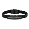 Funny Administrative Assistant Gifts, Because I am the Administrative Assistant, Appreciation Gifts for Administrative Assistant, Birthday Braided Leather Bracelet For Men, Women, Friends