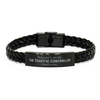 Funny Air Traffic Controller Gifts, Because I am the Air Traffic Controller, Appreciation Gifts for Air Traffic Controller, Birthday Braided Leather Bracelet For Men, Women, Friends