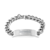 Funny Auctioneer Gifts, Because I am the Auctioneer, Appreciation Gifts for Auctioneer, Birthday Cuban Chain Stainless Steel Bracelet For Men, Women, Friends