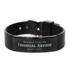 Funny Financial Advisor Gifts, Because I am the Financial Advisor, Appreciation Gifts for Financial Advisor, Birthday Black Shark Mesh Bracelet For Men, Women, Friends