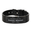 Funny General Manager Gifts, Because I am the General Manager, Appreciation Gifts for General Manager, Birthday Black Shark Mesh Bracelet For Men, Women, Friends
