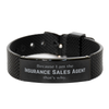 Funny Insurance Sales Agent Gifts, Because I am the Insurance Sales Agent, Appreciation Gifts for Insurance Sales Agent, Birthday Black Shark Mesh Bracelet For Men, Women, Friends