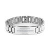 Funny Law Enforcement Officer Gifts, Because I am the Law Enforcement Officer, Appreciation Gifts for Law Enforcement Officer, Birthday Ladder Stainless Steel Bracelet For Men, Women, Friends