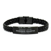 Funny Insurance Adjuster Gifts, Because I am the Insurance Adjuster, Appreciation Gifts for Insurance Adjuster, Birthday Braided Leather Bracelet For Men, Women, Friends