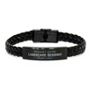 Funny Landscape Designer Gifts, Because I am the Landscape Designer, Appreciation Gifts for Landscape Designer, Birthday Braided Leather Bracelet For Men, Women, Friends