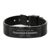 Funny Paraprofessional Gifts, Because I am the Paraprofessional, Appreciation Gifts for Paraprofessional, Birthday Black Shark Mesh Bracelet For Men, Women, Friends
