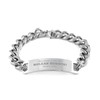 Funny Nuclear Scientist Gifts, Because I am the Nuclear Scientist, Appreciation Gifts for Nuclear Scientist, Birthday Cuban Chain Stainless Steel Bracelet For Men, Women, Friends