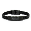 Funny Mortician Gifts, Because I am the Mortician, Appreciation Gifts for Mortician, Birthday Braided Leather Bracelet For Men, Women, Friends