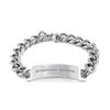 Funny Orthopedic Surgeon Gifts, Because I am the Orthopedic Surgeon, Appreciation Gifts for Orthopedic Surgeon, Birthday Cuban Chain Stainless Steel Bracelet For Men, Women, Friends