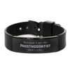 Funny Prosthodontist Gifts, Because I am the Prosthodontist, Appreciation Gifts for Prosthodontist, Birthday Black Shark Mesh Bracelet For Men, Women, Friends