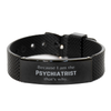 Funny Psychiatrist Gifts, Because I am the Psychiatrist, Appreciation Gifts for Psychiatrist, Birthday Black Shark Mesh Bracelet For Men, Women, Friends