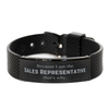 Funny Sales Representative Gifts, Because I am the Sales Representative, Appreciation Gifts for Sales Representative, Birthday Black Shark Mesh Bracelet For Men, Women, Friends
