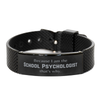 Funny School Psychologist Gifts, Because I am the School Psychologist, Appreciation Gifts for School Psychologist, Birthday Black Shark Mesh Bracelet For Men, Women, Friends