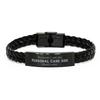 Funny Personal Care Aide Gifts, Because I am the Personal Care Aide, Appreciation Gifts for Personal Care Aide, Birthday Braided Leather Bracelet For Men, Women, Friends