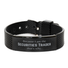 Funny Securities Trader Gifts, Because I am the Securities Trader, Appreciation Gifts for Securities Trader, Birthday Black Shark Mesh Bracelet For Men, Women, Friends