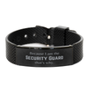 Funny Security Guard Gifts, Because I am the Security Guard, Appreciation Gifts for Security Guard, Birthday Black Shark Mesh Bracelet For Men, Women, Friends
