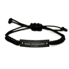 Funny School Psychologist Gifts, Because I am the School Psychologist, Appreciation Gifts for School Psychologist, Birthday Black Rope Bracelet For Men, Women, Friends