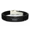 Funny Sheriff Gifts, Because I am the Sheriff, Appreciation Gifts for Sheriff, Birthday Black Glidelock Clasp Bracelet For Men, Women, Friends