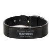 Funny Waitress Gifts, Because I am the Waitress, Appreciation Gifts for Waitress, Birthday Black Shark Mesh Bracelet For Men, Women, Friends