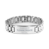 Funny Telephone Operator Gifts, Because I am the Telephone Operator, Appreciation Gifts for Telephone Operator, Birthday Ladder Stainless Steel Bracelet For Men, Women, Friends