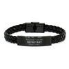 Funny Secretary Gifts, Because I am the Secretary, Appreciation Gifts for Secretary, Birthday Braided Leather Bracelet For Men, Women, Friends