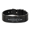 Funny Warehouse Clerk Gifts, Because I am the Warehouse Clerk, Appreciation Gifts for Warehouse Clerk, Birthday Black Shark Mesh Bracelet For Men, Women, Friends