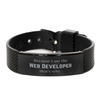 Funny Web Developer Gifts, Because I am the Web Developer, Appreciation Gifts for Web Developer, Birthday Black Shark Mesh Bracelet For Men, Women, Friends