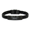 Funny Sheriff Gifts, Because I am the Sheriff, Appreciation Gifts for Sheriff, Birthday Braided Leather Bracelet For Men, Women, Friends