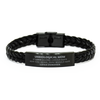 Sympathy Gifts For Loss Of Unbiological Mom Memorial Braided Leather Bracelet Gifts, Unbiological Mom If love alone could have kept you here, you would have lived forever., In Loving Memory Unbiological Mom Remembrance Gifts
